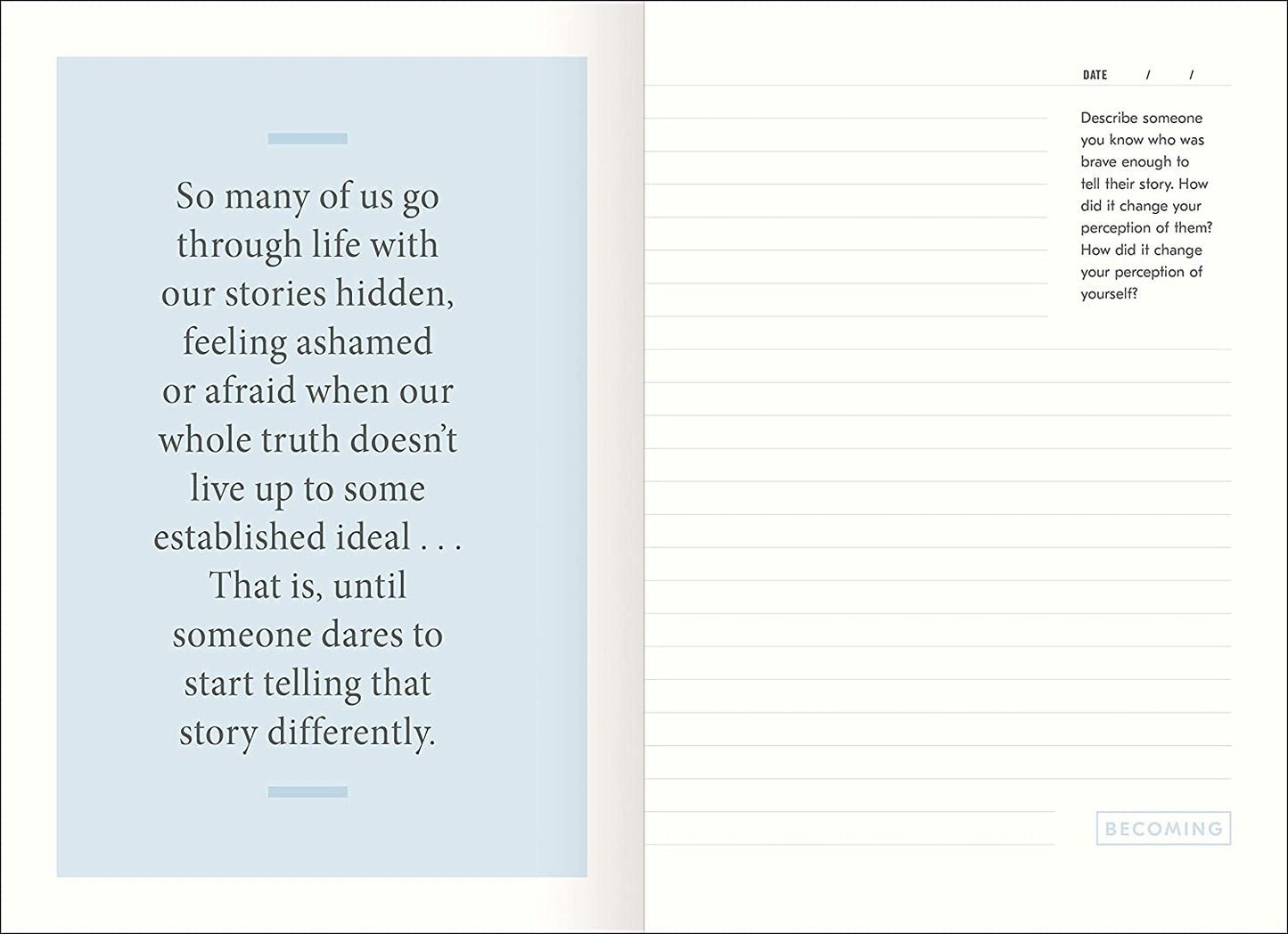 Becoming: A Guided Journal for Discovering Your Voice
