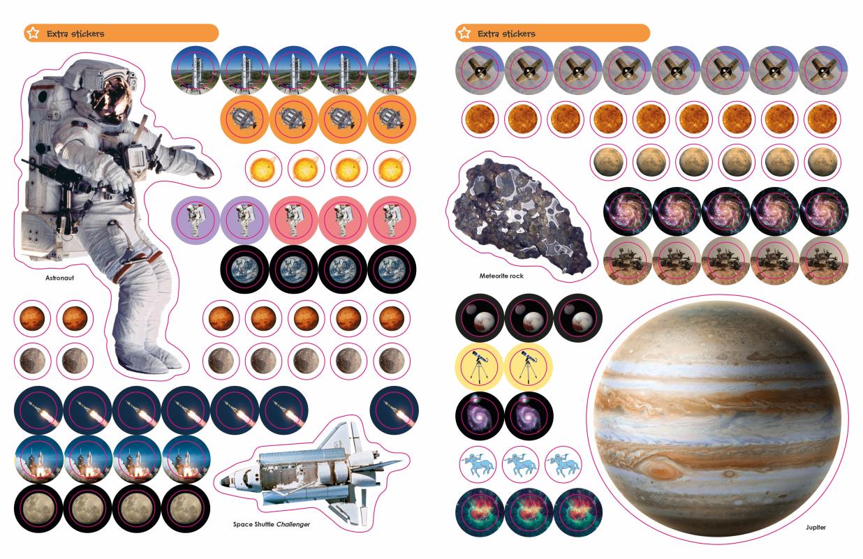 Space sticker activity book