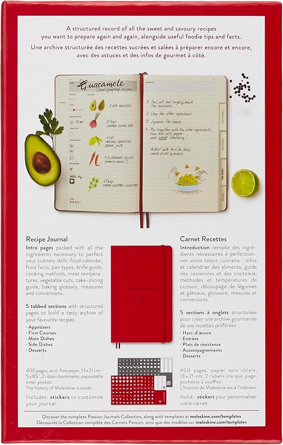 Moleskine Passion Journal, Recipe, Hard Cover