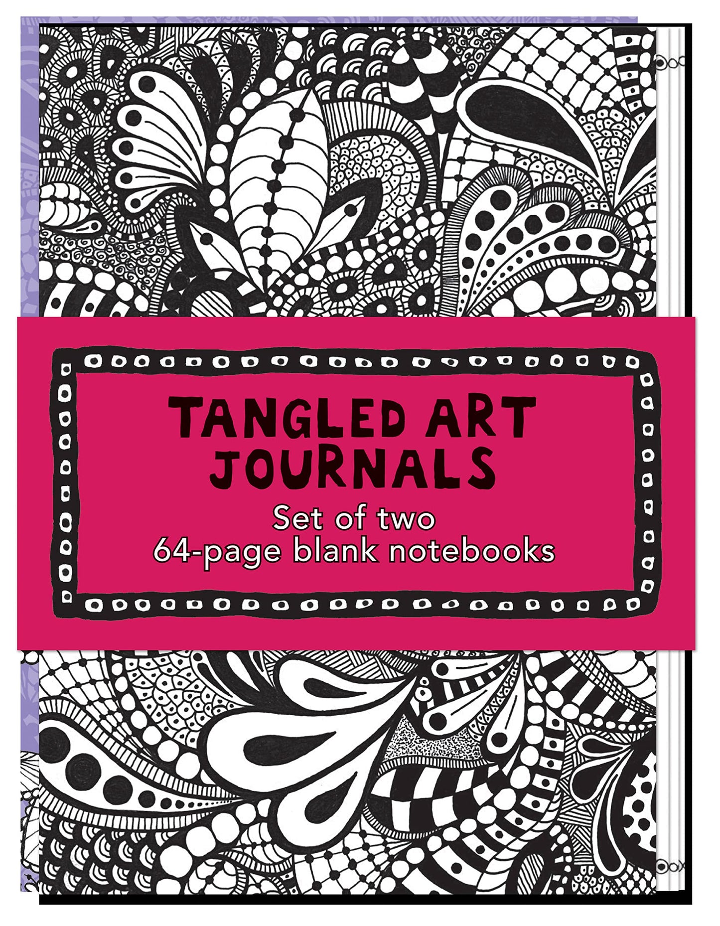 Tangled Art Journals: Set of two 64-page blank notebooks